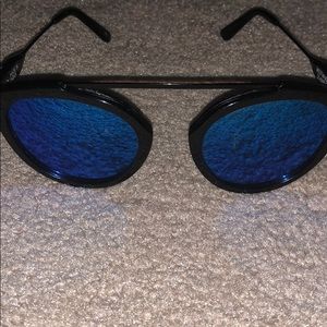 Westward Leaning Mirror Sunglasses Black Frame